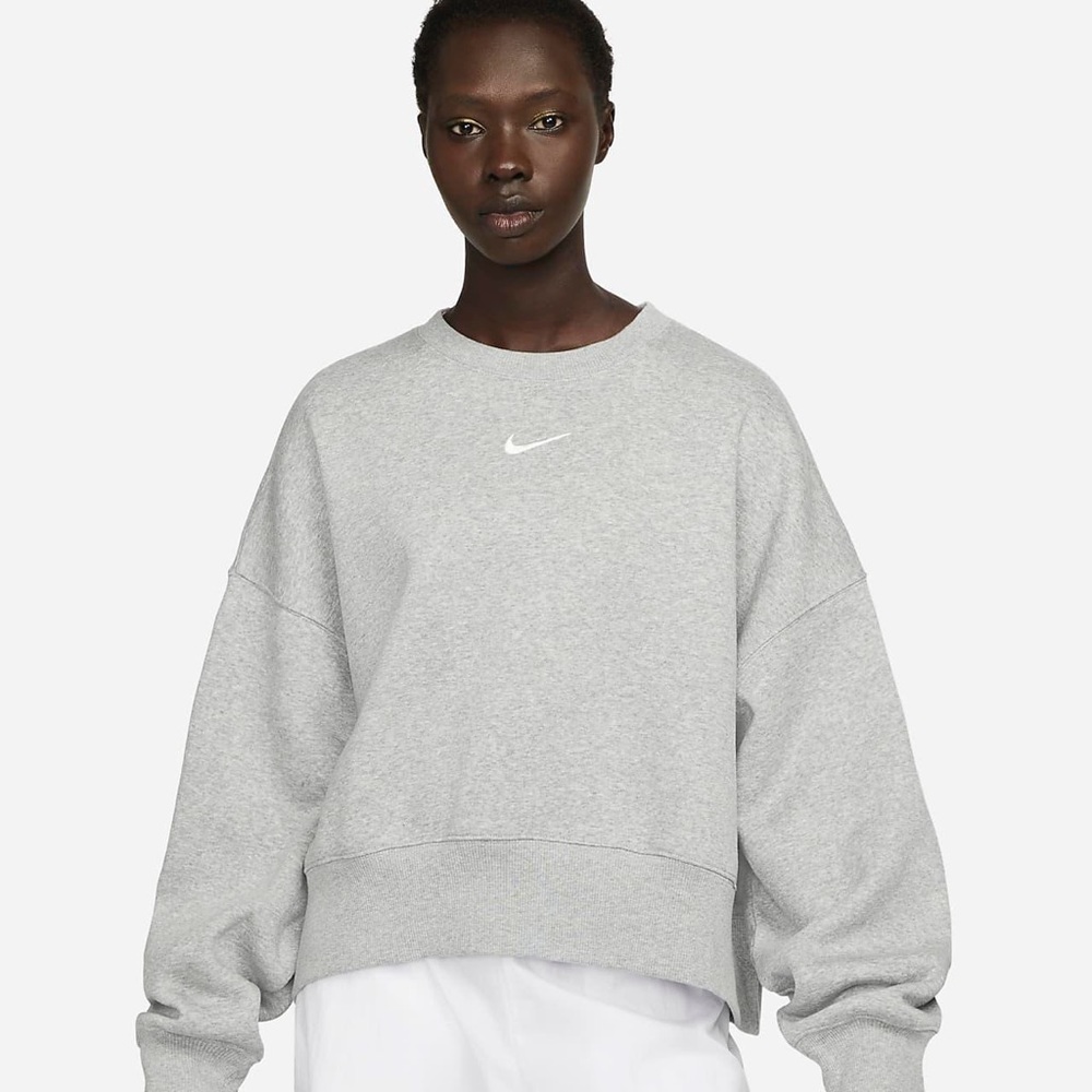 Gray Nike Cropped Crewneck Small